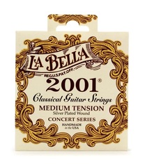 La Bella 2001 Silver-Plated Wound Classical Guitar Strings - Medium Tension
