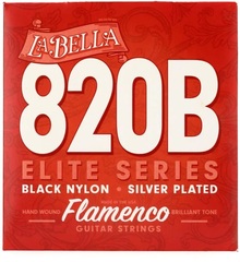 La Bella 820B Elite Black Nylon Flamenco Guitar Strings - Medium Tension