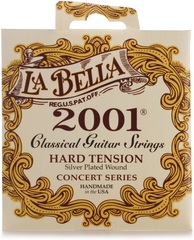 La Bella 2001 Silver-Plated Wound Classical Guitar Strings - Hard Tension