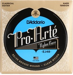D'Addario EJ48 Pro-Arte 80/20 Bronze Classical Guitar Strings - Hard Tension