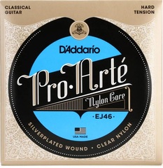 D'Addario EJ46 Pro-Arte Silver-Plated Classical Guitar Strings - Hard Tension