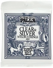 Ernie Ball 2403 Ernesto Palla Clear & Silver Nylon Classical Guitar Strings - Medium Tension