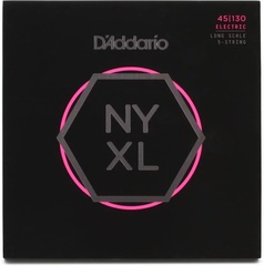 D'Addario NYXL45130 Nickel Wound Bass Guitar Strings - .045-.130 Regular Light Long Scale 5-string