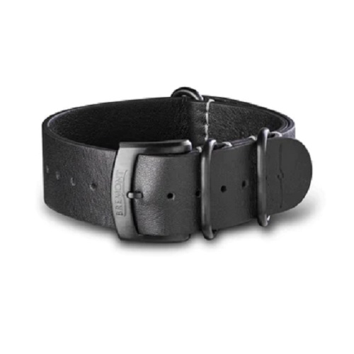 Bremont - Nato Strap - Hambleden Leather - Black DLC
