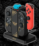 The Legend of Zelda Joy-Con Charging Stand + PC Hard Cover Set for Nintendo Switch