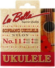 La Bella No. 11 Clear Nylon Soprano Ukulele Strings - .029-.041