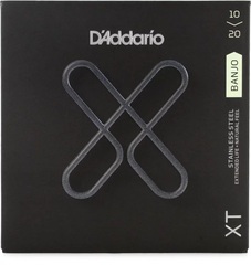 D'Addario XTJ1020 XT Stainless Steel Banjo Strings - .010-.020 Custom Medium Light 5-string