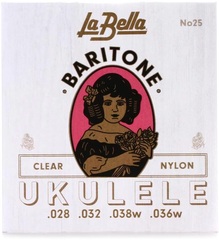 La Bella No. 25 Clear Nylon Baritone Ukulele Strings - .023-.032