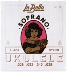 La Bella No. 15 Black Nylon Soprano Ukulele Strings - .028-.040