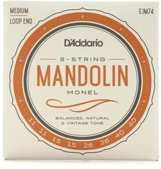 D'Addario EJM74 Monel Loop End Mandolin Strings - .011-.040 Medium