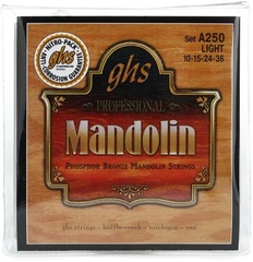 GHS A250 Phosphor Bronze Loop End Mandolin Strings - .010-.036 Light