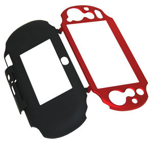PS Vita2000 Rubber Coat Case (Red x Black)
