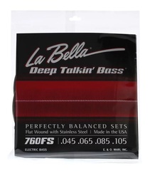 La Bella 760FS Deep Talkin' Bass Flatwound Bass Guitar Strings - .045-.105 Standard