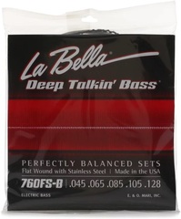 La Bella 760FS-B Deep Talkin' Bass Flatwound Bass Guitar Strings - .045-.128 Standard 5-string