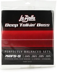 La Bella 760FS-S Deep Talkin' Bass Flatwound Bass Guitar Strings - .045-.105 Standard Short Scale
