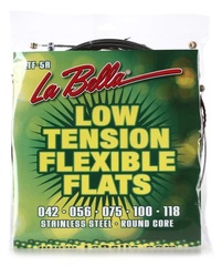La Bella LTF-5A Low Tension Flexible Flats Bass Guitar Strings - .042-.118 Light 5-string