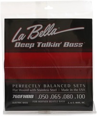 La Bella 760FHBB Deep Talkin' Beatle Bass Flatwound Bass Guitar Strings - .050-.100 Standard