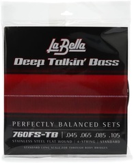 La Bella 760FS-TB Deep Talkin' Bass Flatwound Bass Guitar Strings - .045-.105 Standard Through Body