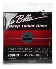 La Bella 760FS Deep Talkin' Bass Flatwound Bass Guitar Strings - .045-.105 Standard Extra Long Scale