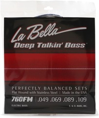 La Bella 760FM Deep Talkin' Bass Flatwound Bass Guitar Strings - .049-.109 Medium