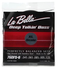 La Bella 760FS-B-XL Deep Talkin' Bass Flatwound Bass Guitar Strings - .045-.128 5-string Extra Long Scale