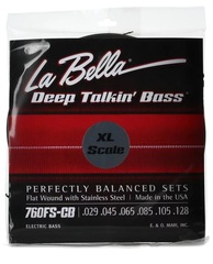 La Bella 760FS-CB-XL Deep Talkin' Bass Flatwound Bass Guitar Strings - .029-.128 Standard Extra Long Scale 6-string