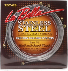 La Bella 767-6S Stainless Roundwound Bass VI Strings - .026-.095