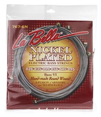 La Bella 767-6N Nickel Roundwound Bass VI Strings - .026-.095