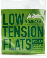 La Bella LTF-4A-S Low Tension Flexible Flats Bass Guitar Strings - .042-.100 4-string Short Scale