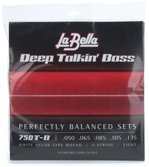 La Bella 750T-B Deep Talkin' Bass White Nylon Tape Wound - .050-.135 Light 5-string