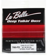 La Bella 760-FD Deep Talkin' Bass Dan Electro Stainless Steel Flatwound Bass Guitar Strings - .042-.083