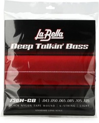 La Bella 750N-CB Deep Talkin' Bass Black Nylon Tapewound Bass Guitar Strings - .043-.135T Light 6-string