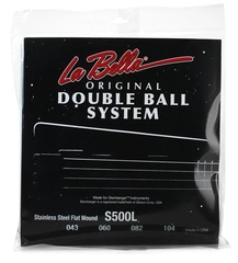 La Bella S500L Double Ball Flatwound Bass Guitar Strings - .043-.104 Light