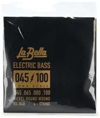 La Bella RX-N4B Rx Nickel Wound Bass Guitar Strings - .045-.100 Long Scale 4-string