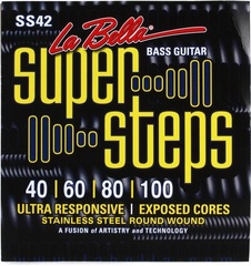La Bella SS42 Super Steps Electric Bass Guitar Strings - .040-.100 Custom Light