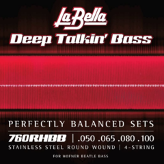 La Bella 760RHBB Deep Talkin' Beatle Bass Stainless Steel Roundwound Bass Guitar Strings - .050-.100