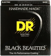 DR Strings BKB-45 Black Beauties Coated Steel Bass Guitar Strings - .045-.105 Medium