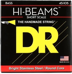DR Strings SMR-45 Hi-Beam Stainless Steel Bass Guitar Strings - .045-.105 Medium Short Scale