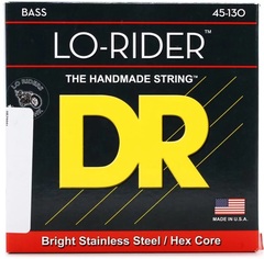 DR Strings MH5-130 Lo-Rider Stainless Steel Bass Guitar Strings - .045-.130 Medium 5-string