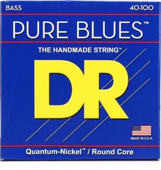 DR Strings PB-40 Pure Blues Quantum-nickel/Round Core Bass Guitar Strings - .040-.100 Light