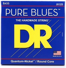 DR Strings PB6-30 Pure Blues Quantum-nickel/Round Core Bass Guitar Strings - .030-.125 Medium 6-string