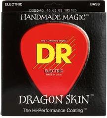 DR Strings DSB5-45 Dragon Skin Coated Bass Guitar Strings - .045-.125 Medium 5-string