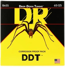 DR Strings DDT-65 Drop-Down Tuning Stainless Steel Bass Guitar Strings - .065-.125 Super Heavy