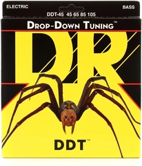 DR Strings DDT-45 Drop-Down Tuning Stainless Steel Bass Guitar Strings - .045-.105 Medium