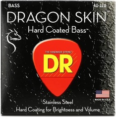 DR Strings DSB5-40 Dragon Skin Coated Bass Guitar Strings - .040-.120 Light 5-string