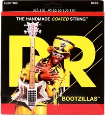 DR Strings BZ5-130 Bootzillas Clear Coated Stainless Steel Bass Guitar Strings - .045-.130 Heavy 5-string