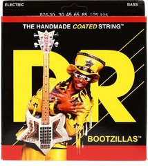 DR Strings BZ6-30 Bootzillas Clear Coated Stainless Steel Bass Guitar Strings - .030-.125 Medium 6-string