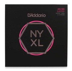 D'Addario NYXL45130SL Nickel Wound Bass Guitar Strings - .045-.130 Regular Light Super Long Scale 5-string