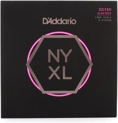 D'Addario NYXL32130 Nickel Wound Bass Guitar Strings - .032-.130 Regular Light Long Scale 6-string