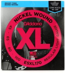 D'Addario ESXL170 Double Ball End Nickel Wound Bass Guitar Strings - .045-.100 Regular Light Long Scale